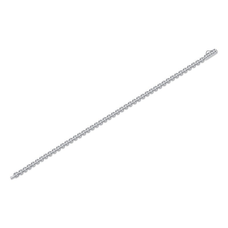 Moiselle Starlight Moissanite Tennis Bracelet – 3 MM Stones, 925 Sterling Silver – Special Occasion Luxury