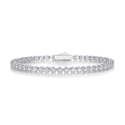Moiselle Starlight Moissanite Tennis Bracelet – 3 MM Stones, 925 Sterling Silver – Special Occasion Luxury